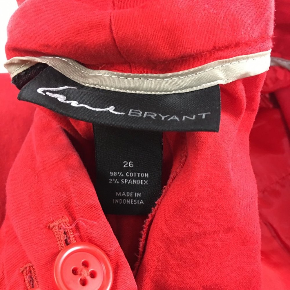 LANE BRYANT RED CAPRIS WOMENS SIZE 26 - Picture 4 of 4